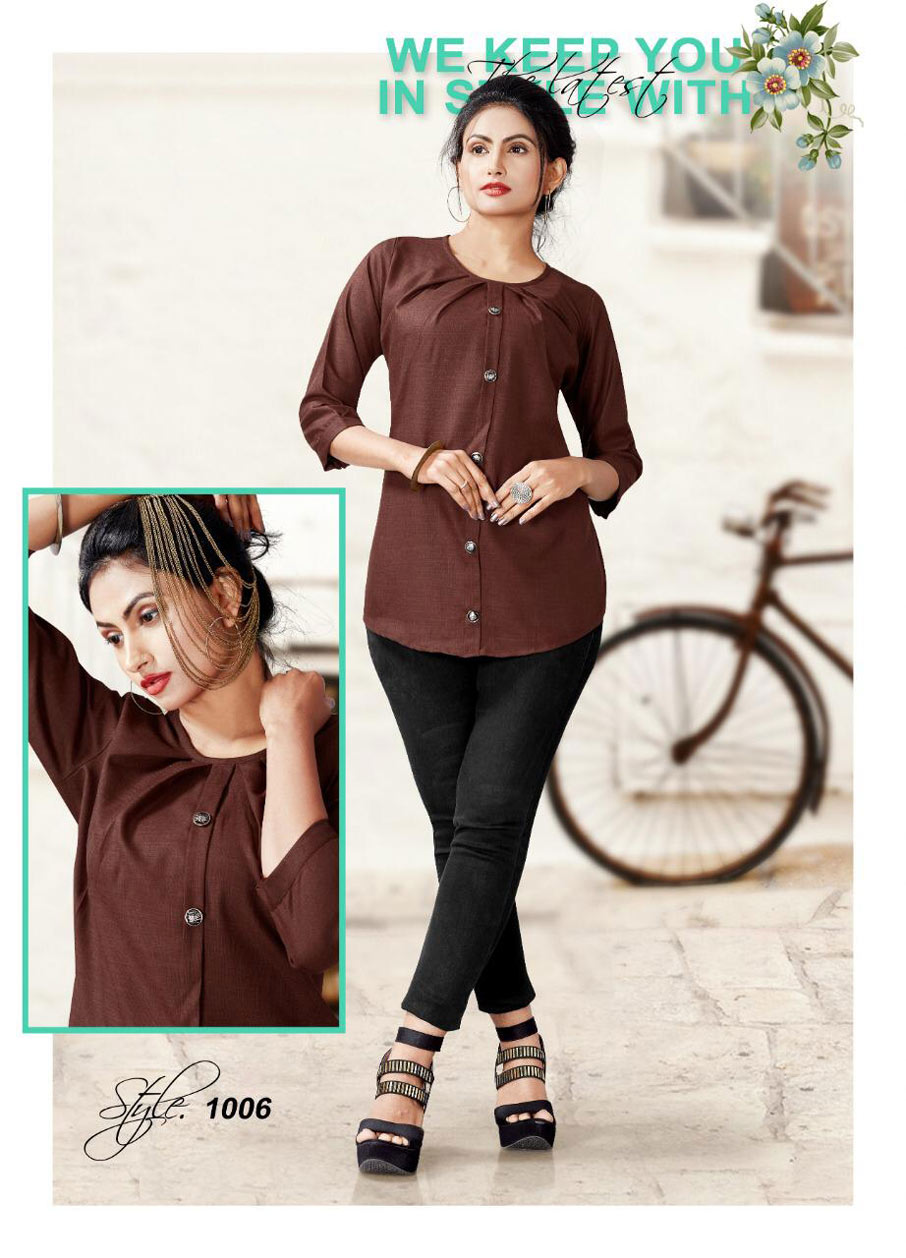 Western Top Kayra Lifestyle Maya Slub Ladies Top Western Top Kayra Lifestyle Maya Slub Ladies Top